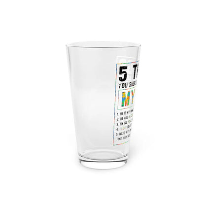 Beer Glass Pint 16oz Hilarious Autism Awareness Disorders Sympathy Motivational Hilarous