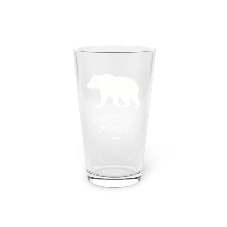 Beer Glass Pint 16oz Mama Bear Autism Awareness Mental Health Mom