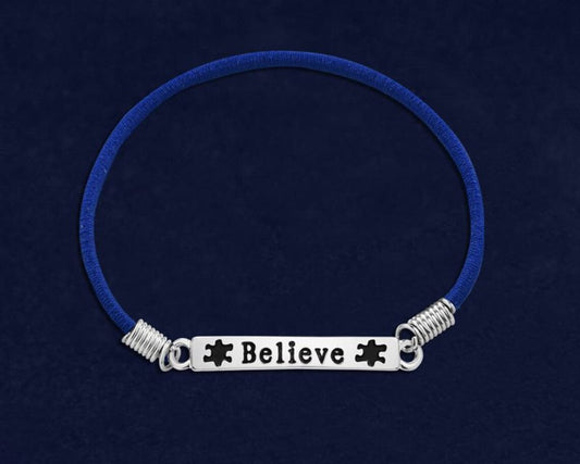 Autism Believe Stretch Bracelets - Bulk Quantities Available