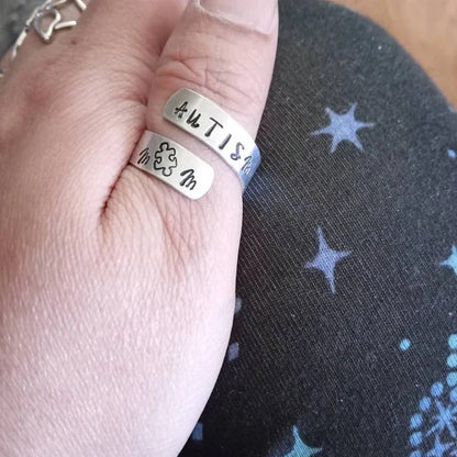 Autism Mom/Mum wrap ring,