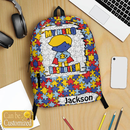 Personalized Autism Backpack : My Hero Has Autism