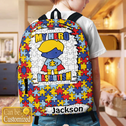 Personalized Autism Backpack : My Hero Has Autism