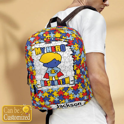 Personalized Autism Backpack : My Hero Has Autism