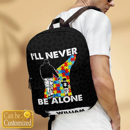 Personalized Autism Backpack : I'll Never Be Alone