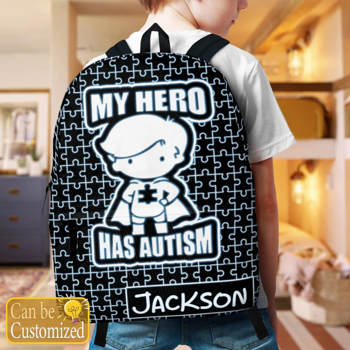 Personalized Autism Backpack : My Hero Has Autism