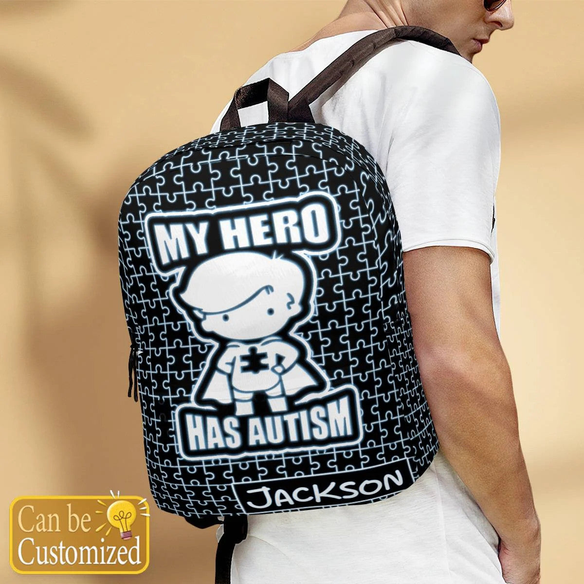 Personalized Autism Backpack : My Hero Has Autism