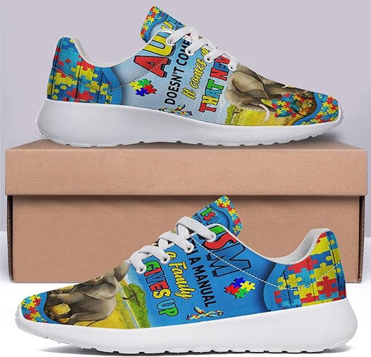 Autism Awareness Elephant Family Lightweight Sneakers