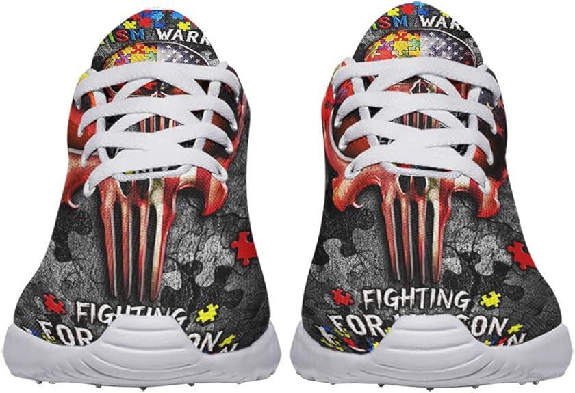 Autism Awareness Autism Warrior Fighting for My Son Lightweight Sneakers