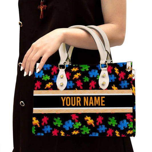 Personalized Autism Puzzle Purse Bag Handbag For Women