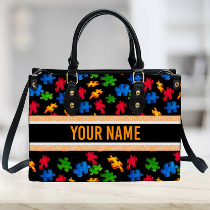 Personalized Autism Puzzle Purse Bag Handbag For Women