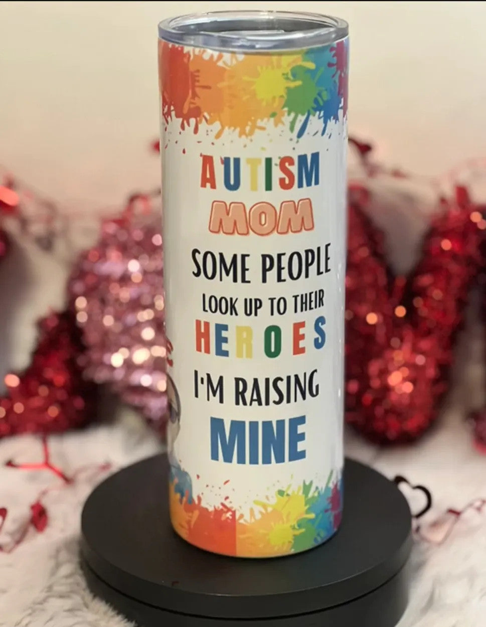 Autism Mom Tumbler With Picture And Name