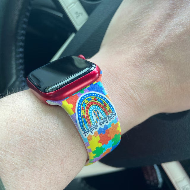 Autism Awareness Puzzle Silicone Watch Band