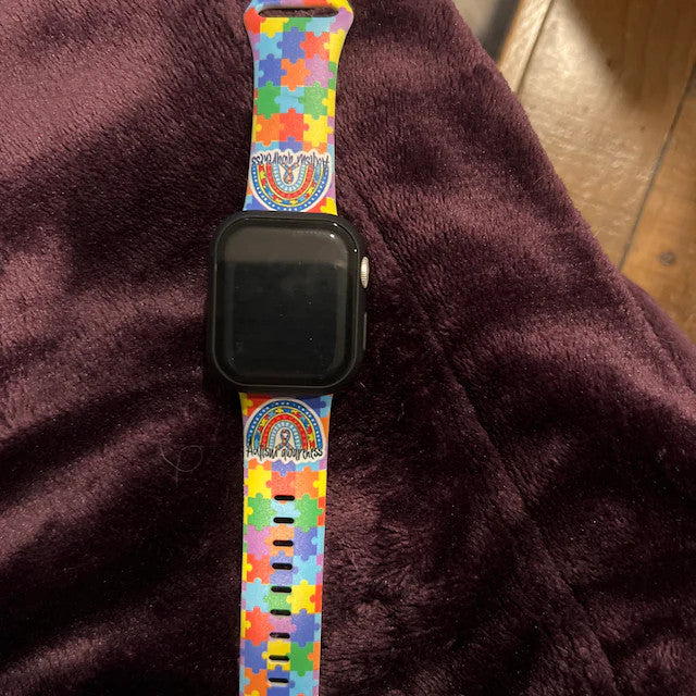 Autism Awareness Puzzle Silicone Watch Band