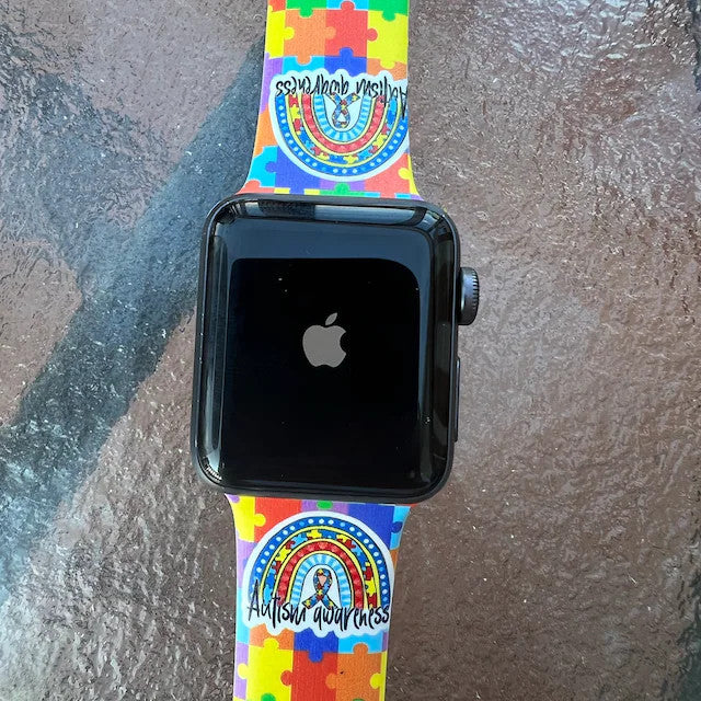 Autism Awareness Puzzle Silicone Watch Band