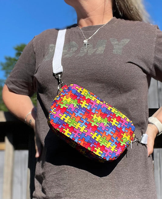 Autism Awareness Puzzle Pieces Belt Bag / Fanny Pack