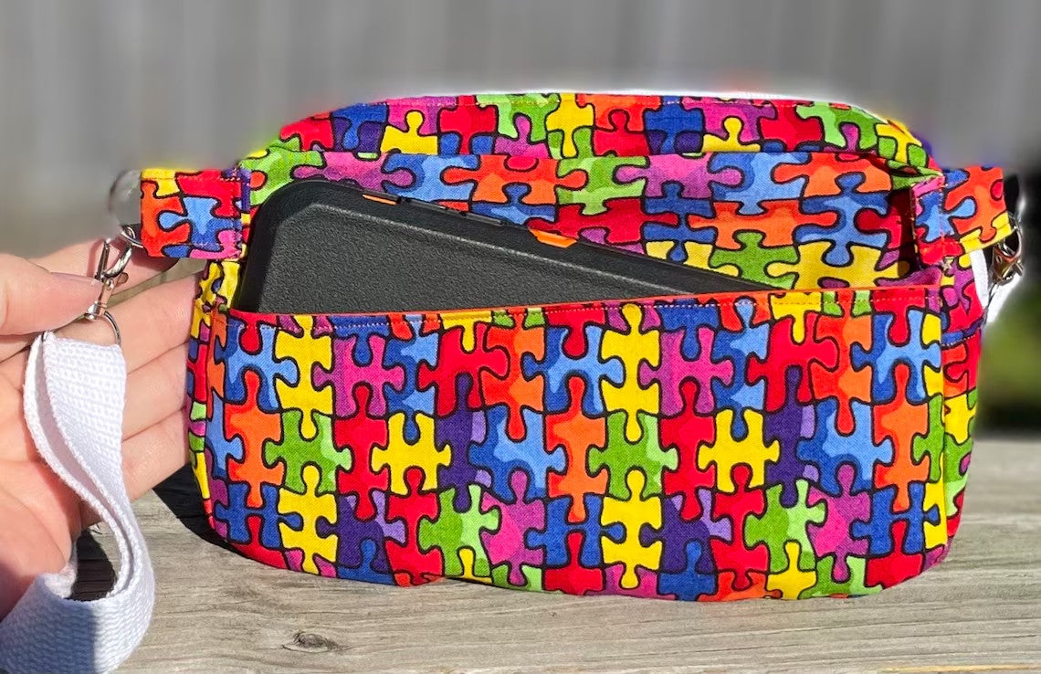 Autism Awareness Puzzle Pieces Belt Bag / Fanny Pack