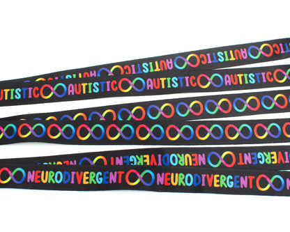 Set 3 Pcs Neurodiversity Infinity Autistic Lanyard - Rainbow Spectrum