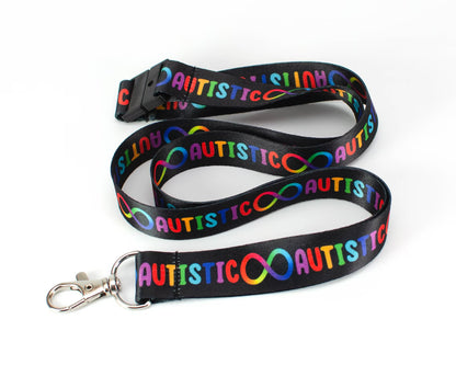 Set 3 Pcs Neurodiversity Infinity Autistic Lanyard - Rainbow Spectrum