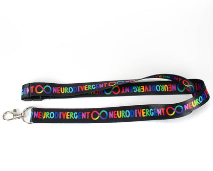 Set 3 Pcs Neurodiversity Infinity Autistic Lanyard - Rainbow Spectrum