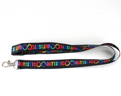 Set 3 Pcs Neurodiversity Infinity Autistic Lanyard - Rainbow Spectrum