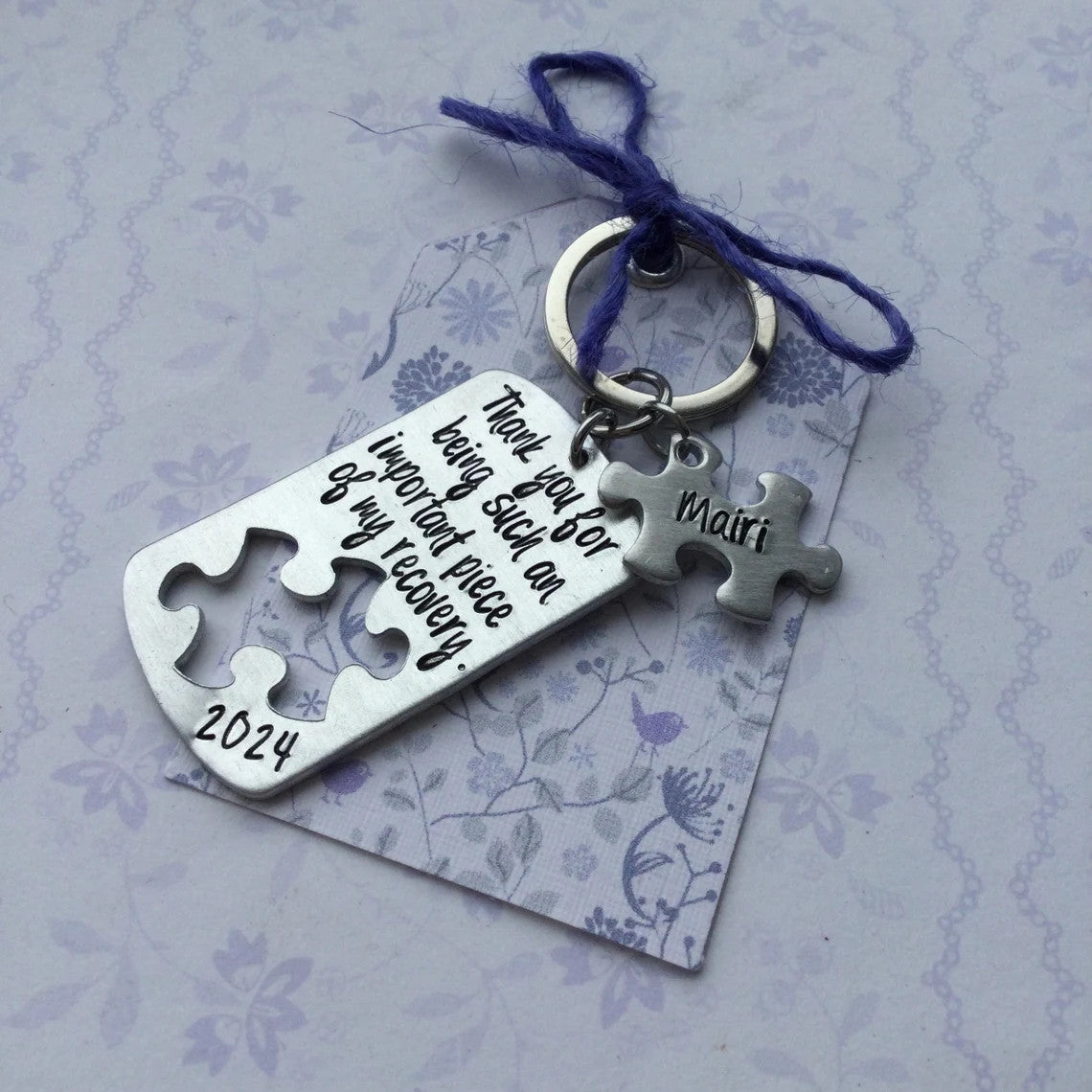 Piece of My Story Keyring, thank you gift, gift for teacher, jigsaw puzzle keyring, autism gift