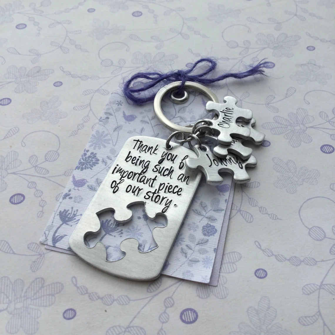 Piece of My Story Keyring, thank you gift, gift for teacher, jigsaw puzzle keyring, autism gift