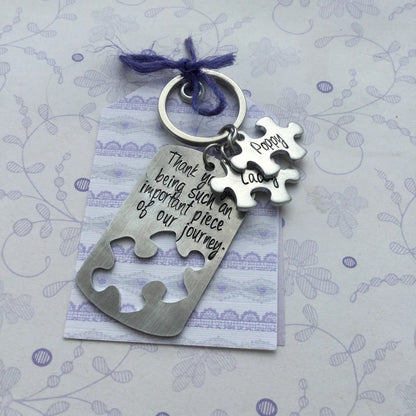 Piece of My Story Keyring, thank you gift, gift for teacher, jigsaw puzzle keyring, autism gift