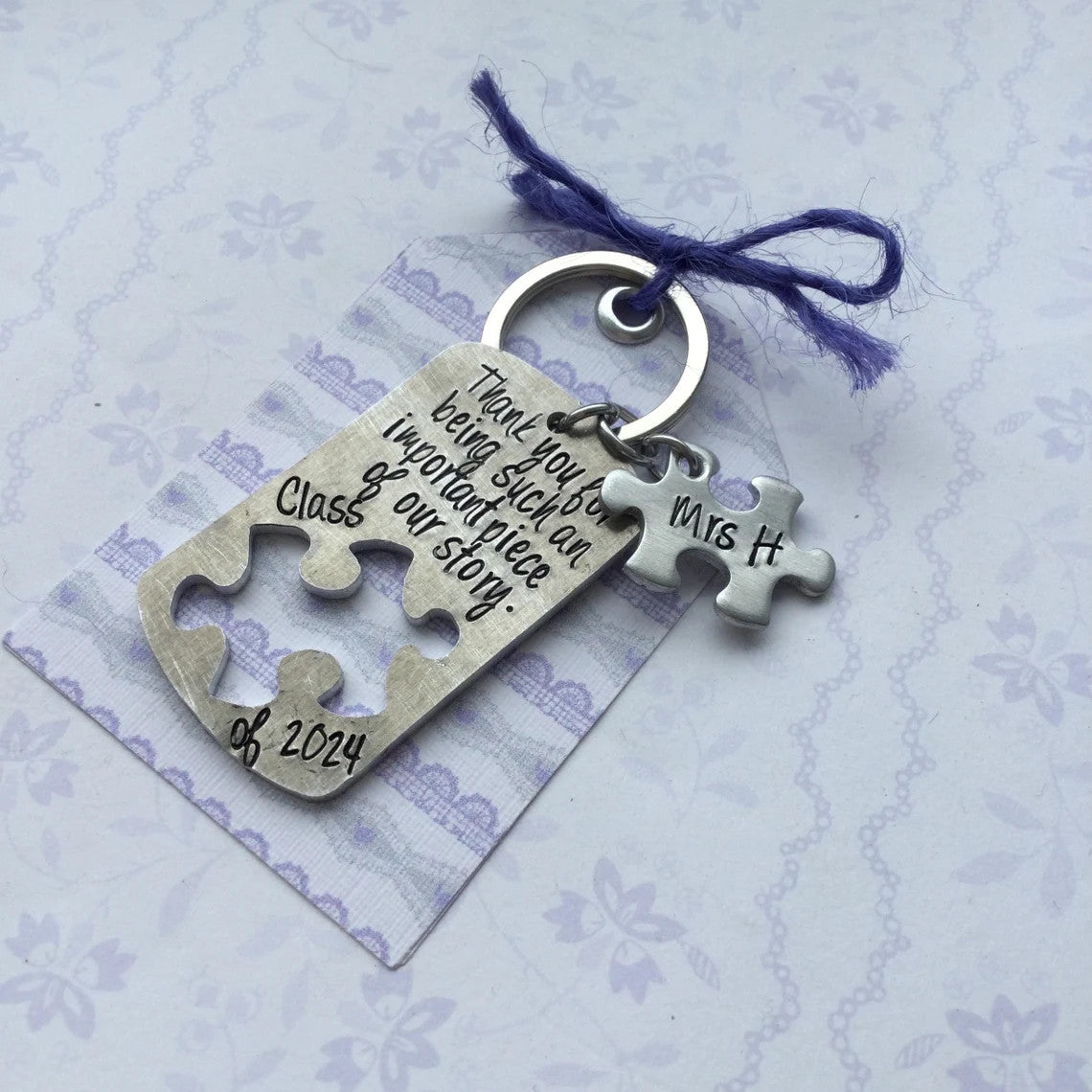 Piece of My Story Keyring, thank you gift, gift for teacher, jigsaw puzzle keyring, autism gift