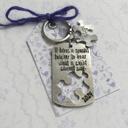 Piece of My Story Keyring, thank you gift, gift for teacher, jigsaw puzzle keyring, autism gift