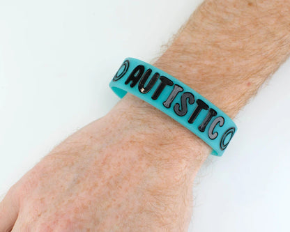 ADULT Autistic Neurodiversity Infinity Spectrum Silicone Bracelet Wristband