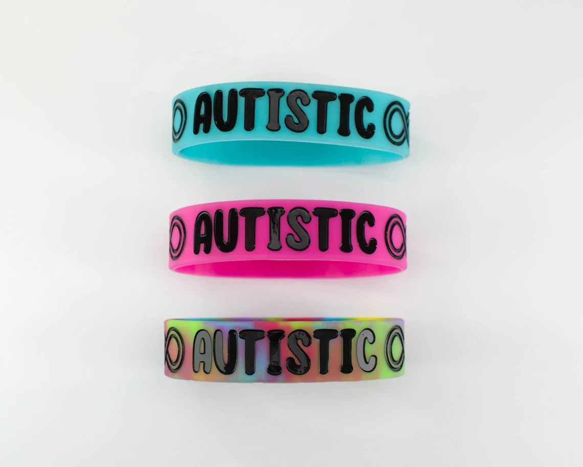 ADULT Autistic Neurodiversity Infinity Spectrum Silicone Bracelet Wristband