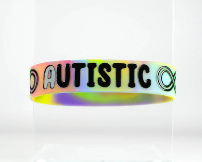 ADULT Autistic Neurodiversity Infinity Spectrum Silicone Bracelet Wristband