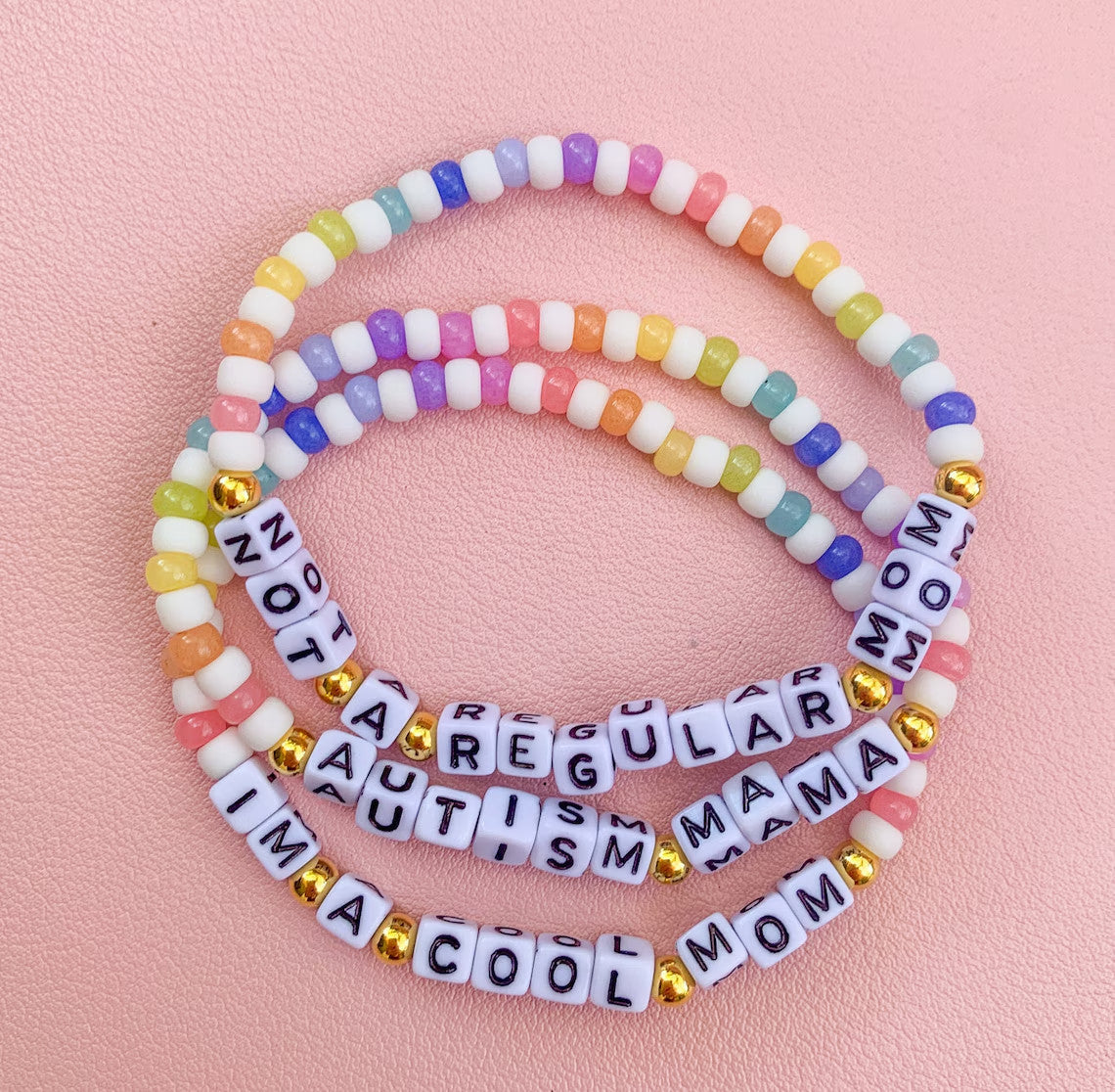 Autism Awareness Beaded Bracelets - Autism Mama - Autism Spectrum - Neurodiversity Is Beautiful - I Wanna Be Where The People Aren't