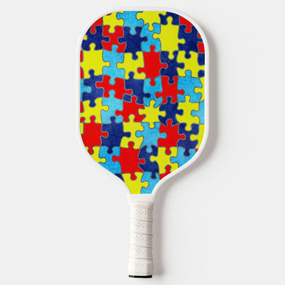 Autism Awareness-Puzzle Pickleball Paddle