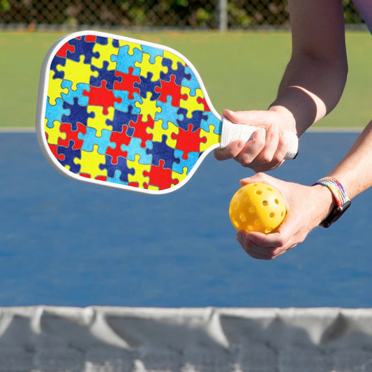 Autism Awareness-Puzzle Pickleball Paddle