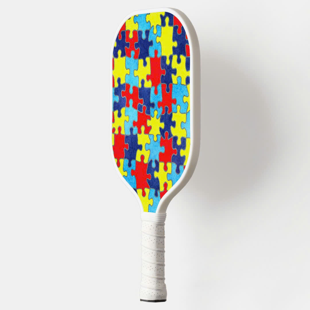 Autism Awareness-Puzzle Pickleball Paddle