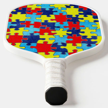 Autism Awareness-Puzzle Pickleball Paddle