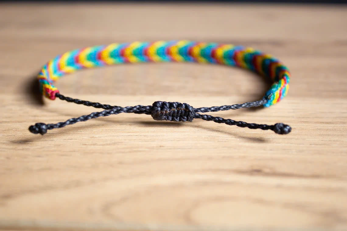 Autism Awareness Square Knot Bracelet Or Anklet