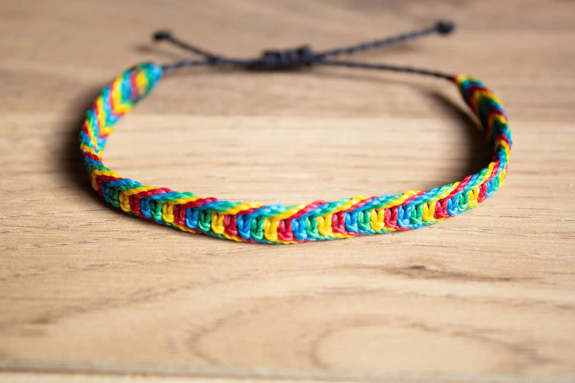 Autism Awareness Square Knot Bracelet Or Anklet