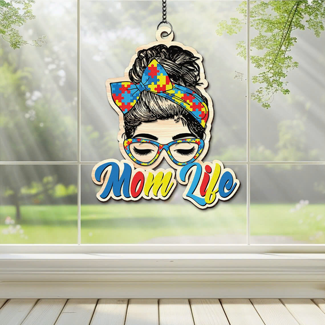 Autism Mom Life Window Hangings