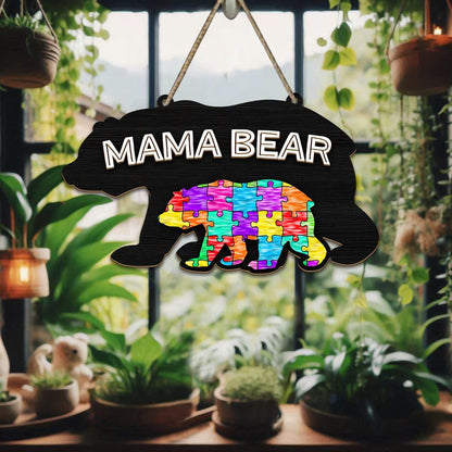 Mama Bear Autism Window Hangings