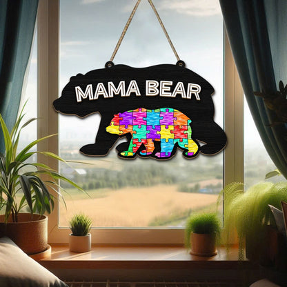 Mama Bear Autism Window Hangings