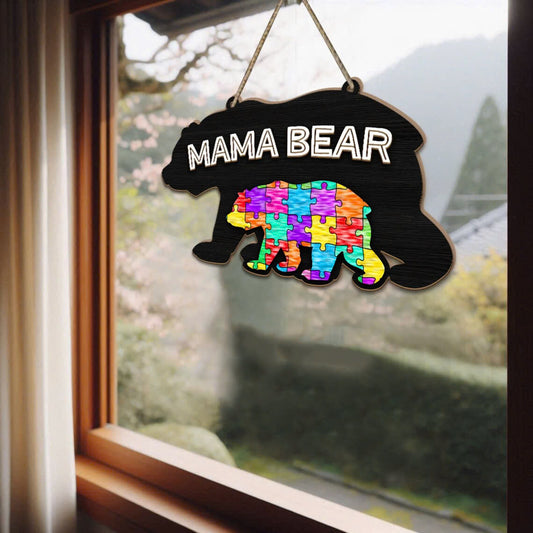 Mama Bear Autism Window Hangings