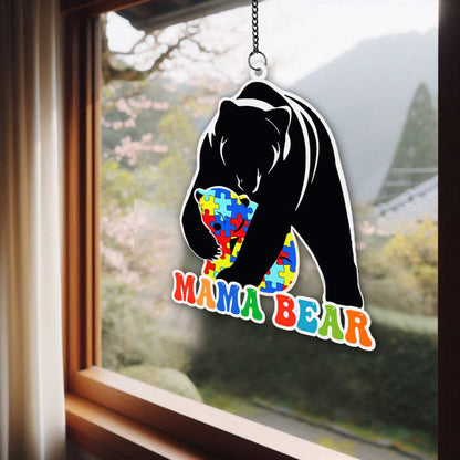 Mama Bear Autism Window Hangings