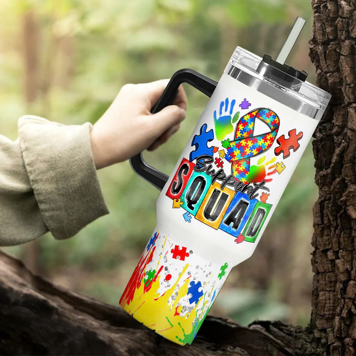 Support Squad Color Outside The Lines 40oz Tumbler