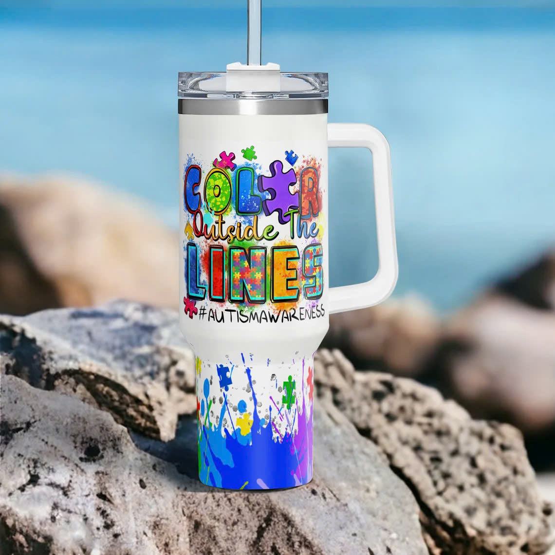 Support Squad Color Outside The Lines 40oz Tumbler