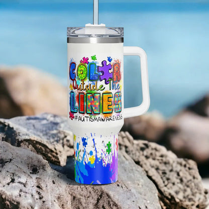 Support Squad Color Outside The Lines 40oz Tumbler