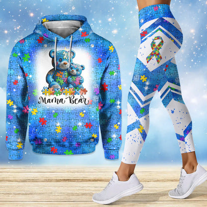 Mama Bear Autism Awareness Hoodie and Leggings