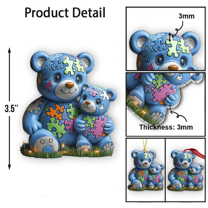 Mama Bear - Autism Awareness Ornament