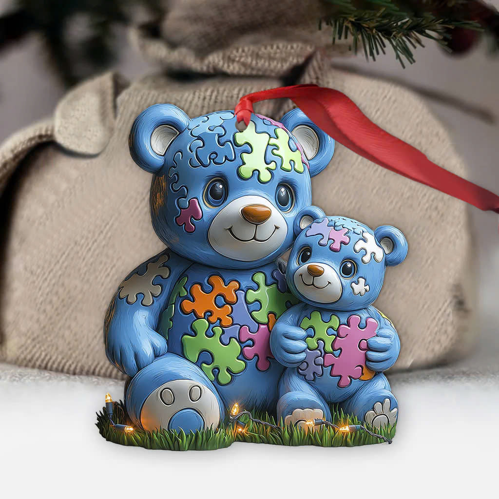 Mama Bear - Autism Awareness Ornament